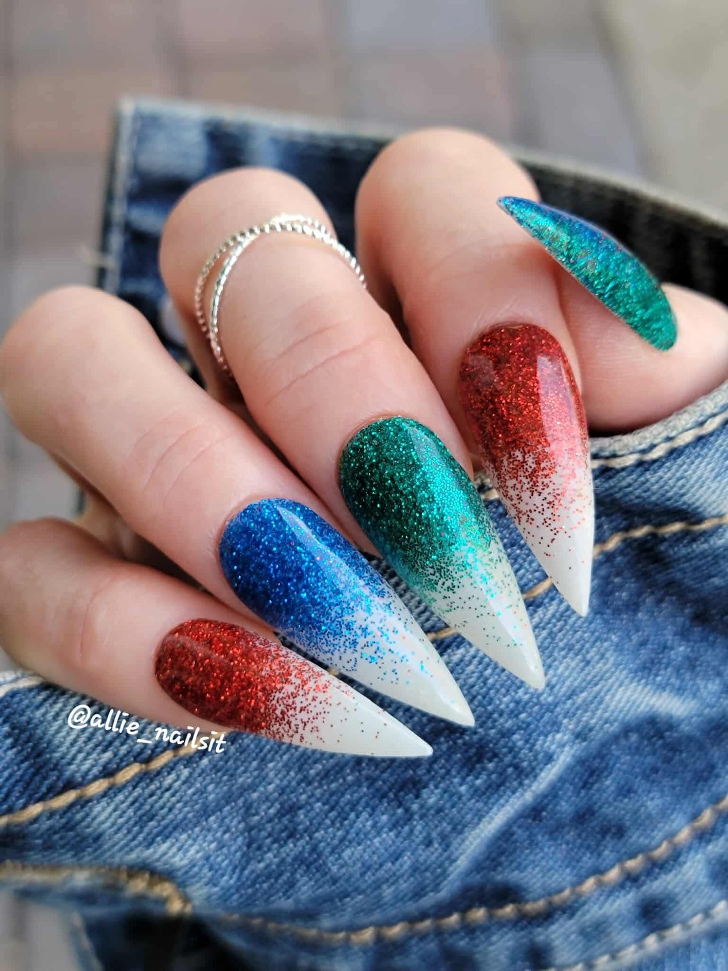 Sapphire and Jewels Dip Powder