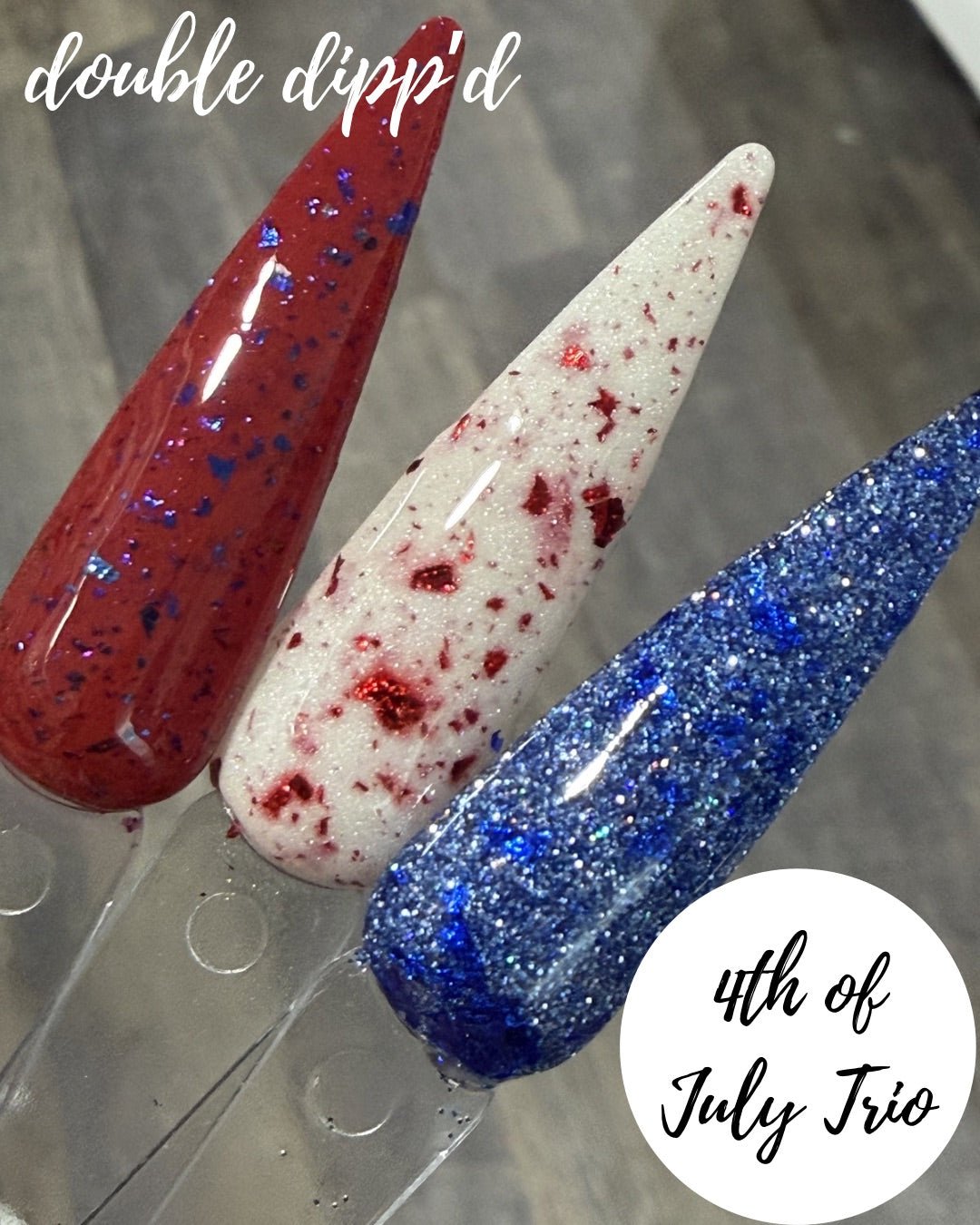 4th of July Dip Powder Trio - Dip Powder - Double Dipp'd Dip Powder