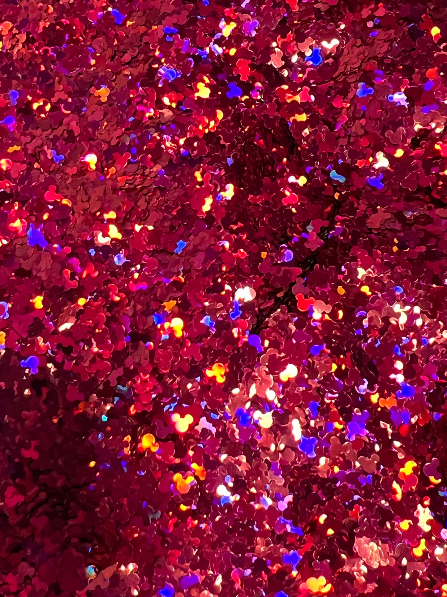 Mouse Head Glitter (Holographic Pink)