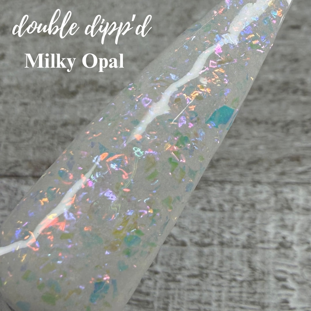 Milky Opal Dip Powder