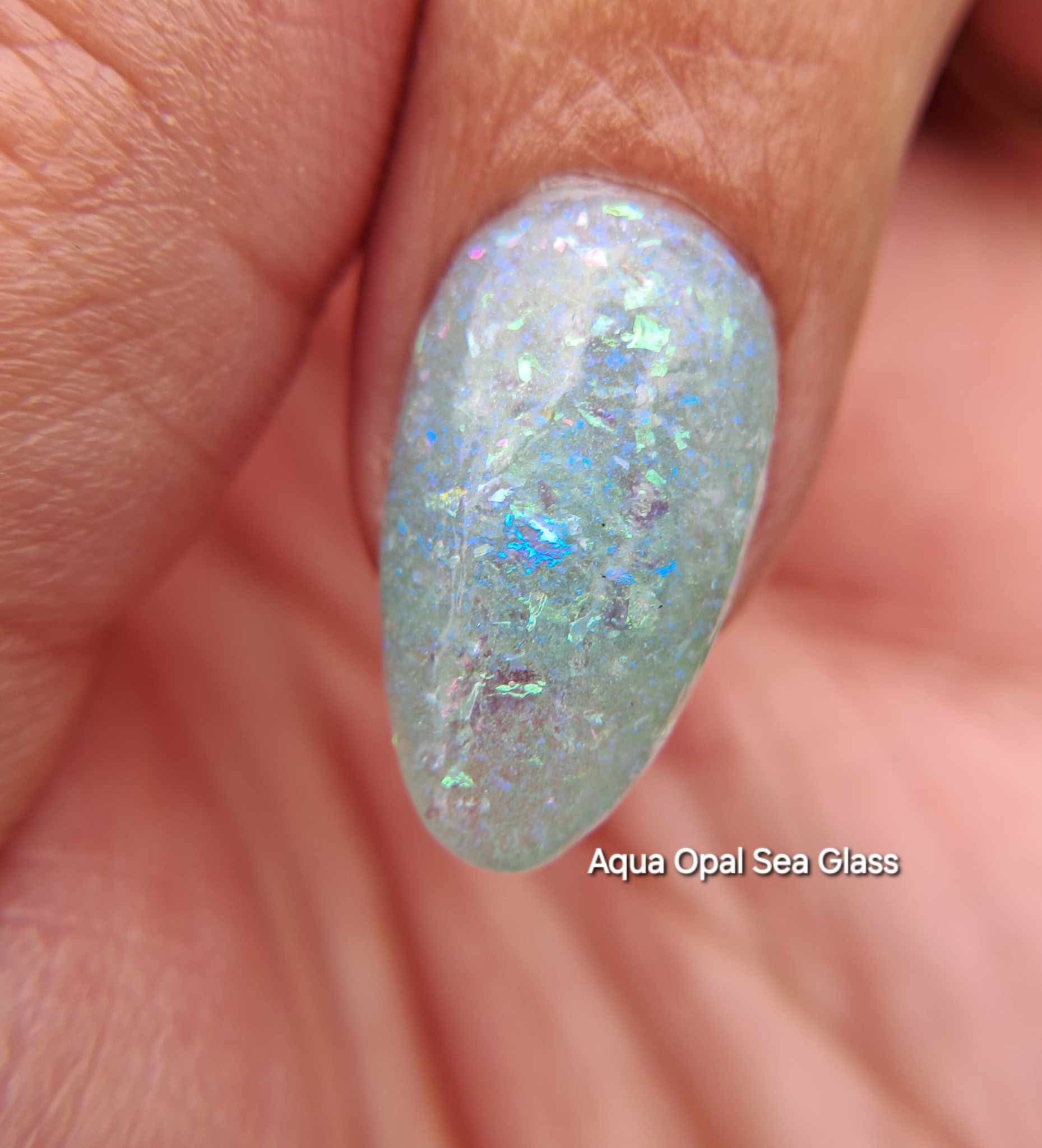 Aqua Opal Sea Glass - Dip Powder - Double Dipp'd Dip Powder