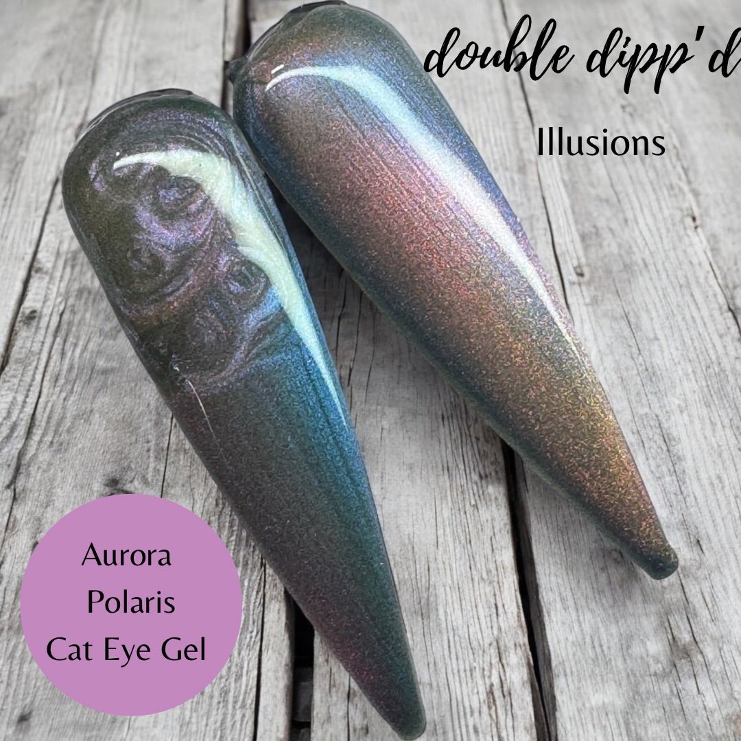 Aurora Polaris Cat Eye Gel Polishes (Hema/TPO Free) - Liquids - Double Dipp'd Dip Powder
