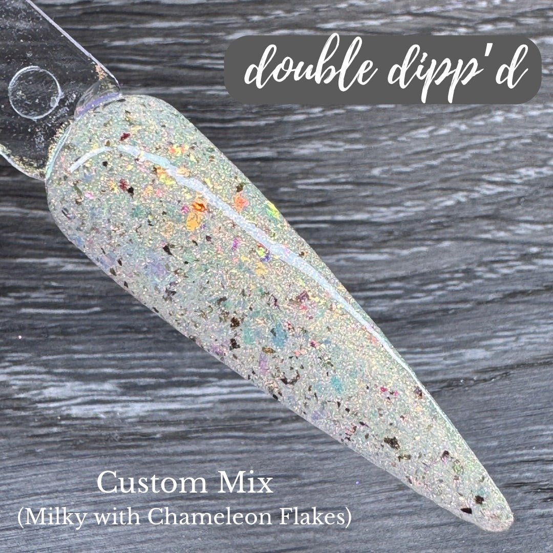 Custom Mix (Milky with Flakes) - Dip Powder - Double Dipp'd Dip Powder