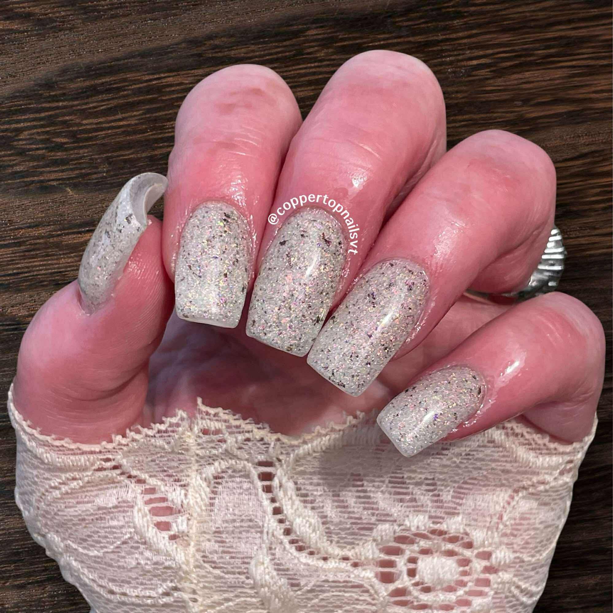 Custom Mix (Milky with Flakes) - Dip Powder - Double Dipp'd Dip Powder