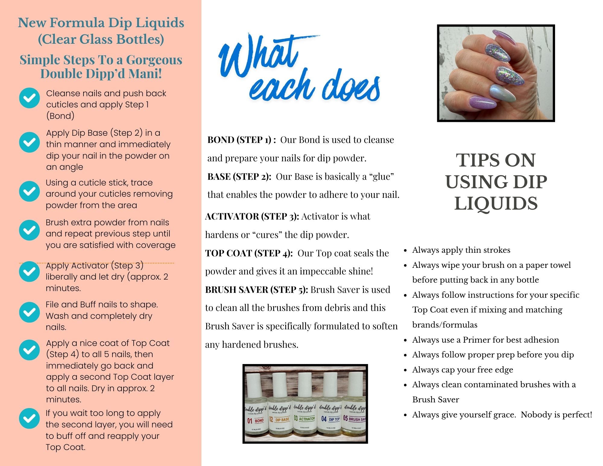 Dip Liquids - New Formula (Individual Bottles) - Liquids - Double Dipp'd Dip Powder