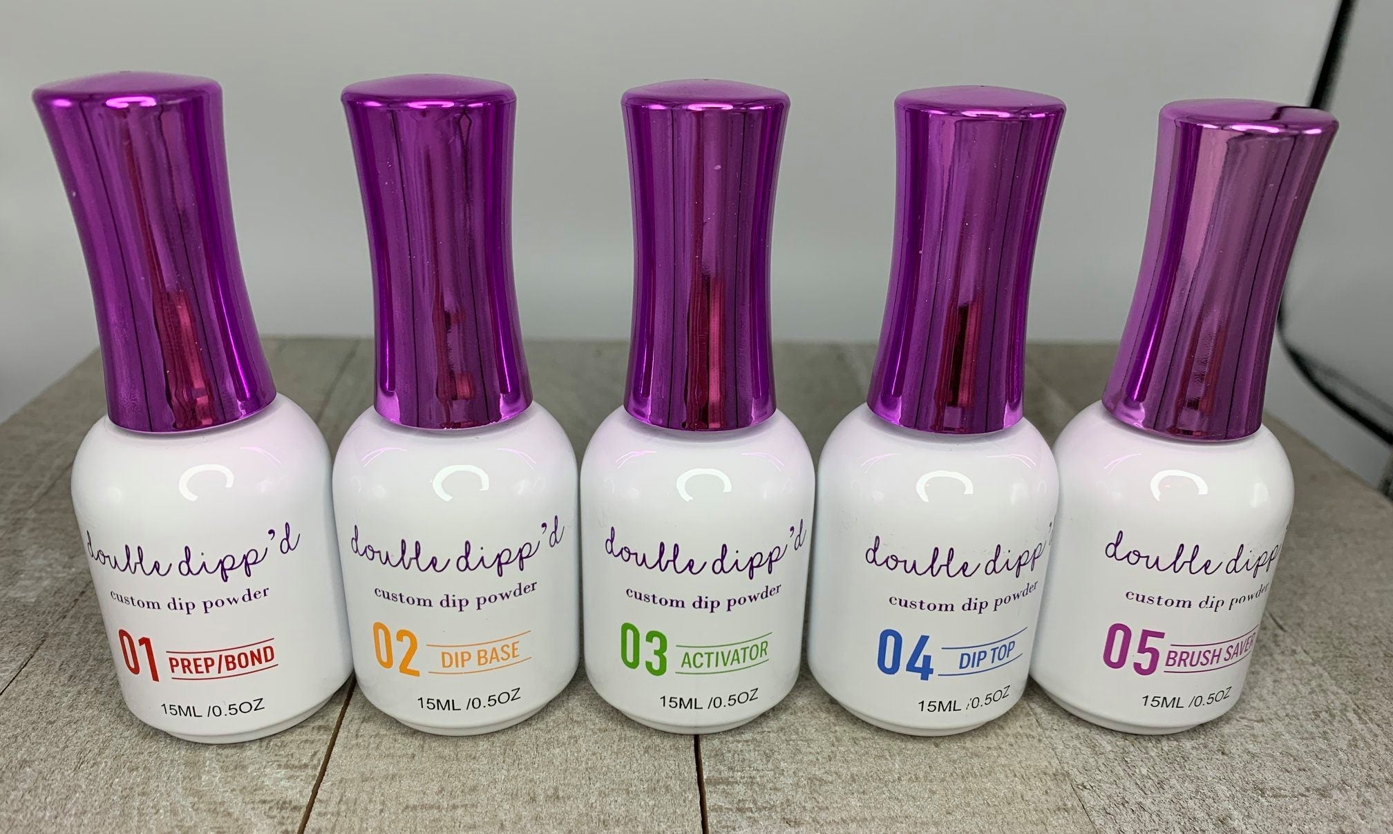 Dip Liquids - Original Formula (Complete Set of 5) - Liquids - Double Dipp'd Dip Powder