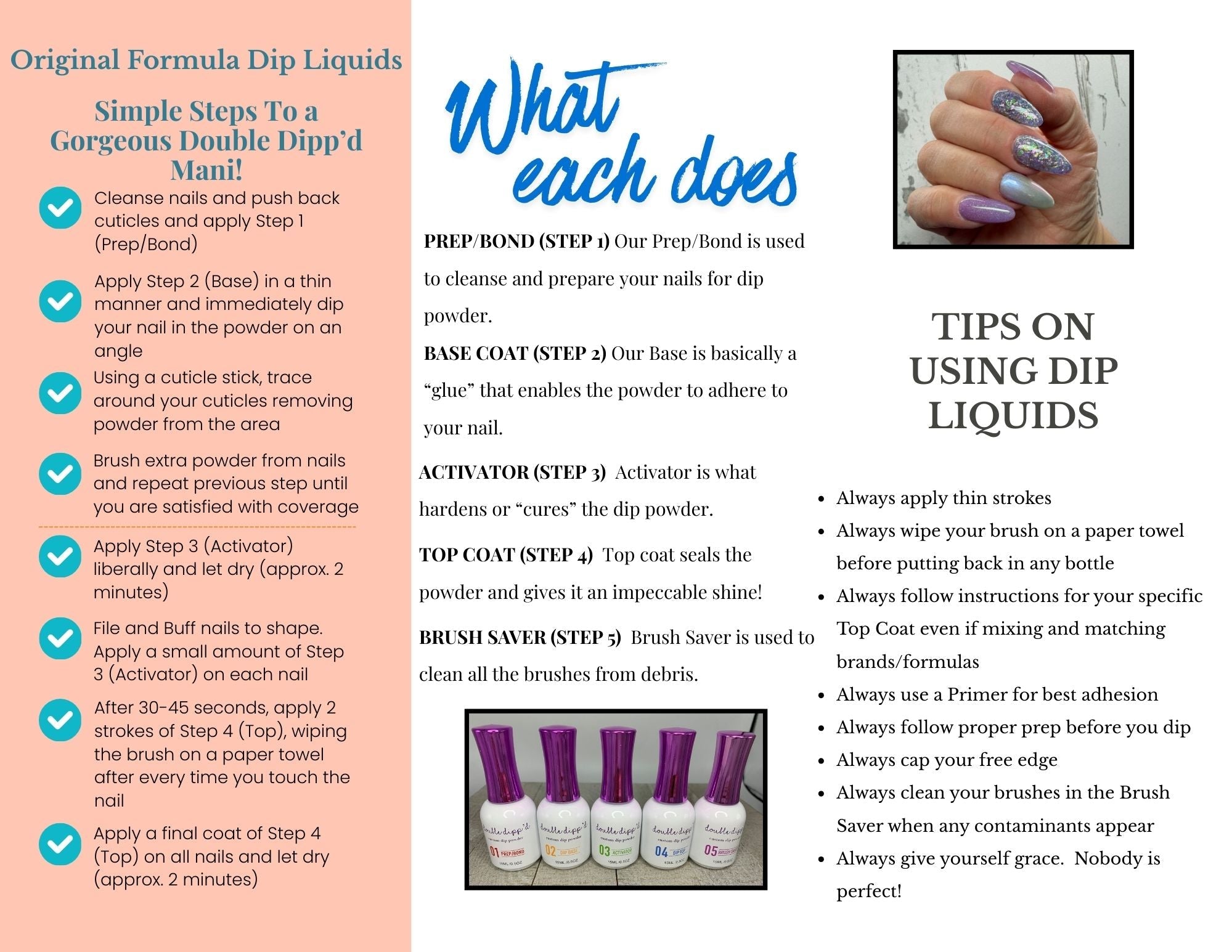 Dip Liquids - Original Formula (Individual bottles) - Liquids - Double Dipp'd Dip Powder