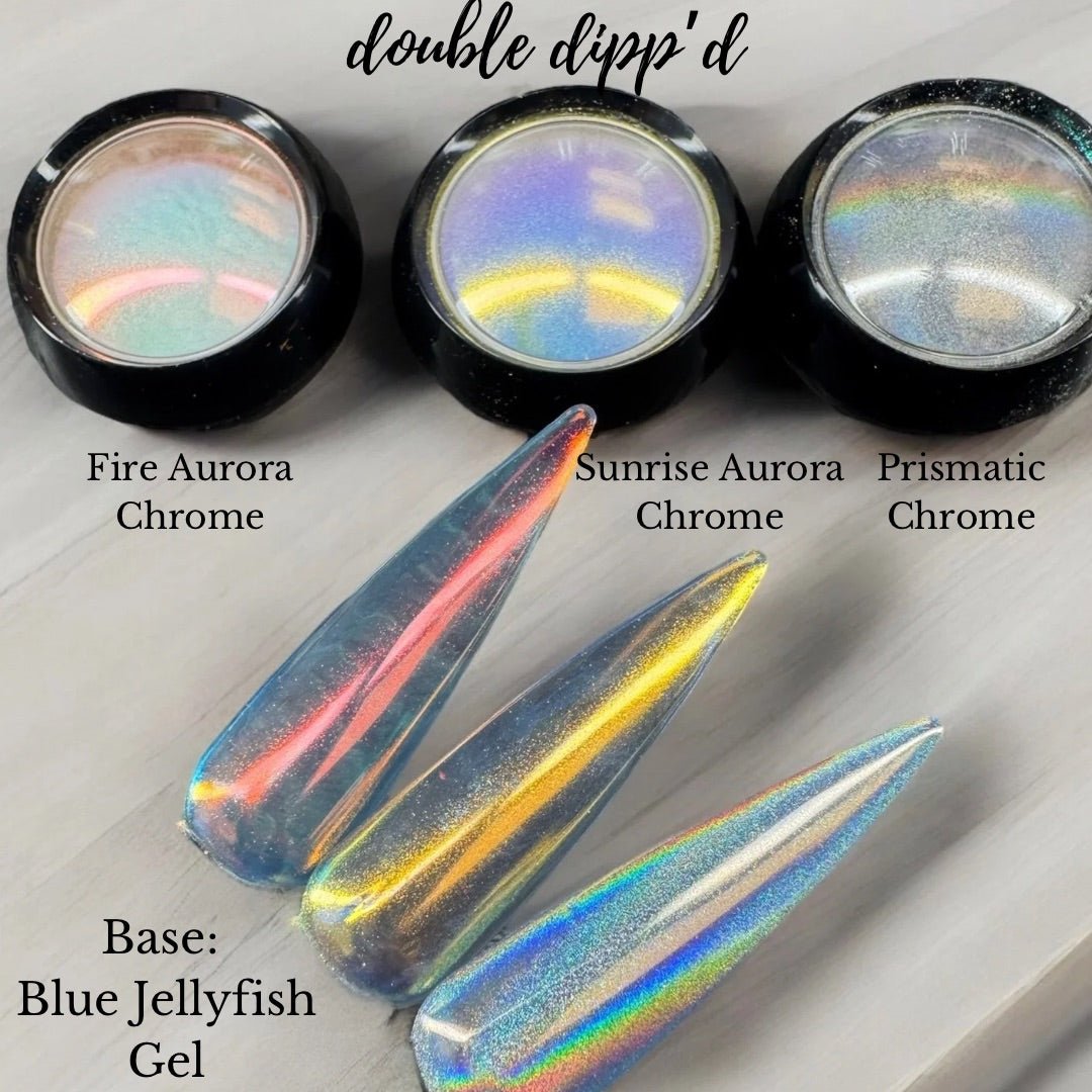 Fire Aurora Chrome - Chrome - Double Dipp'd Dip Powder