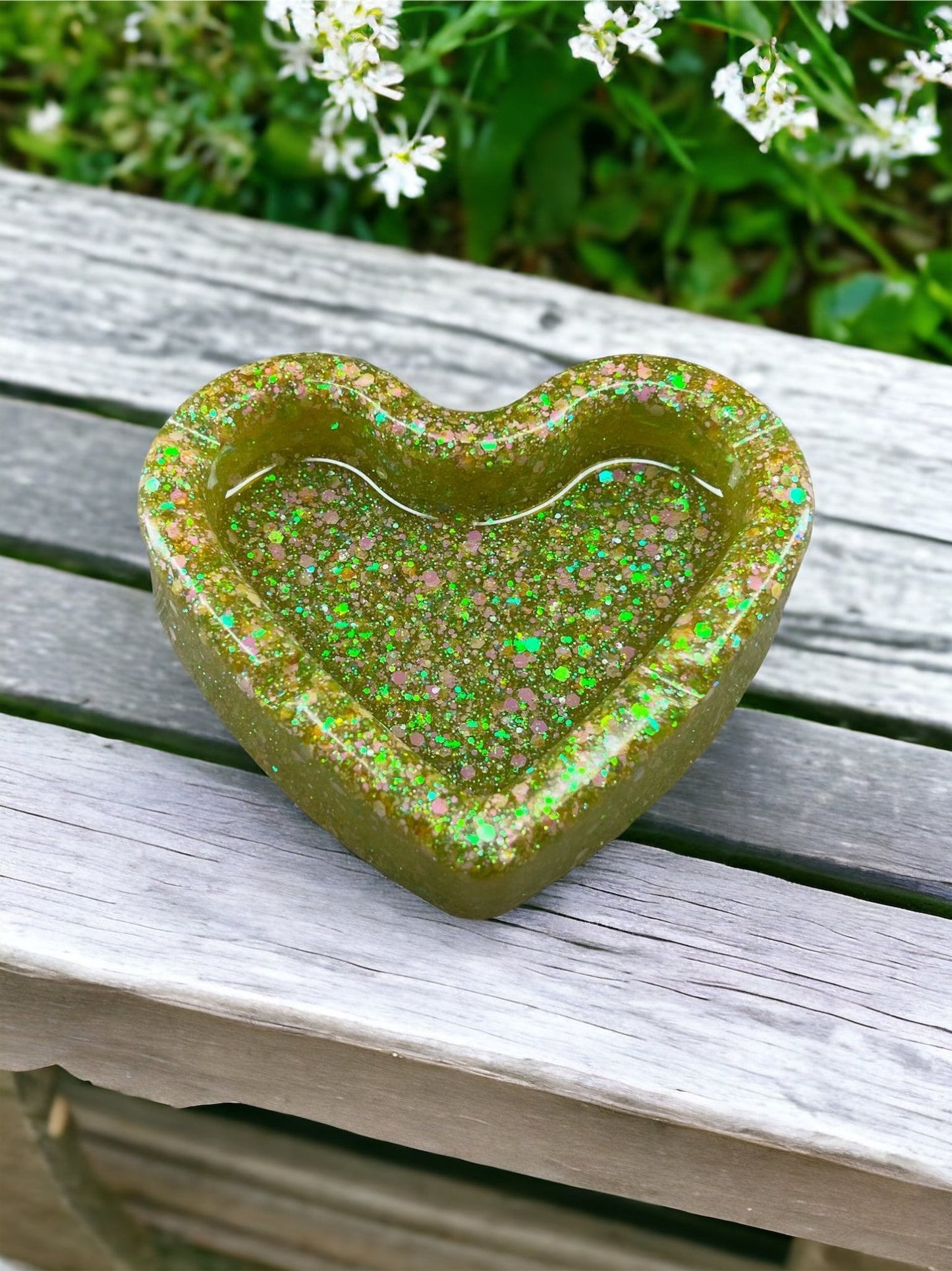 Heart Ashtray/Tool Rest Resin Pieces - Resin - Double Dipp'd Dip Powder