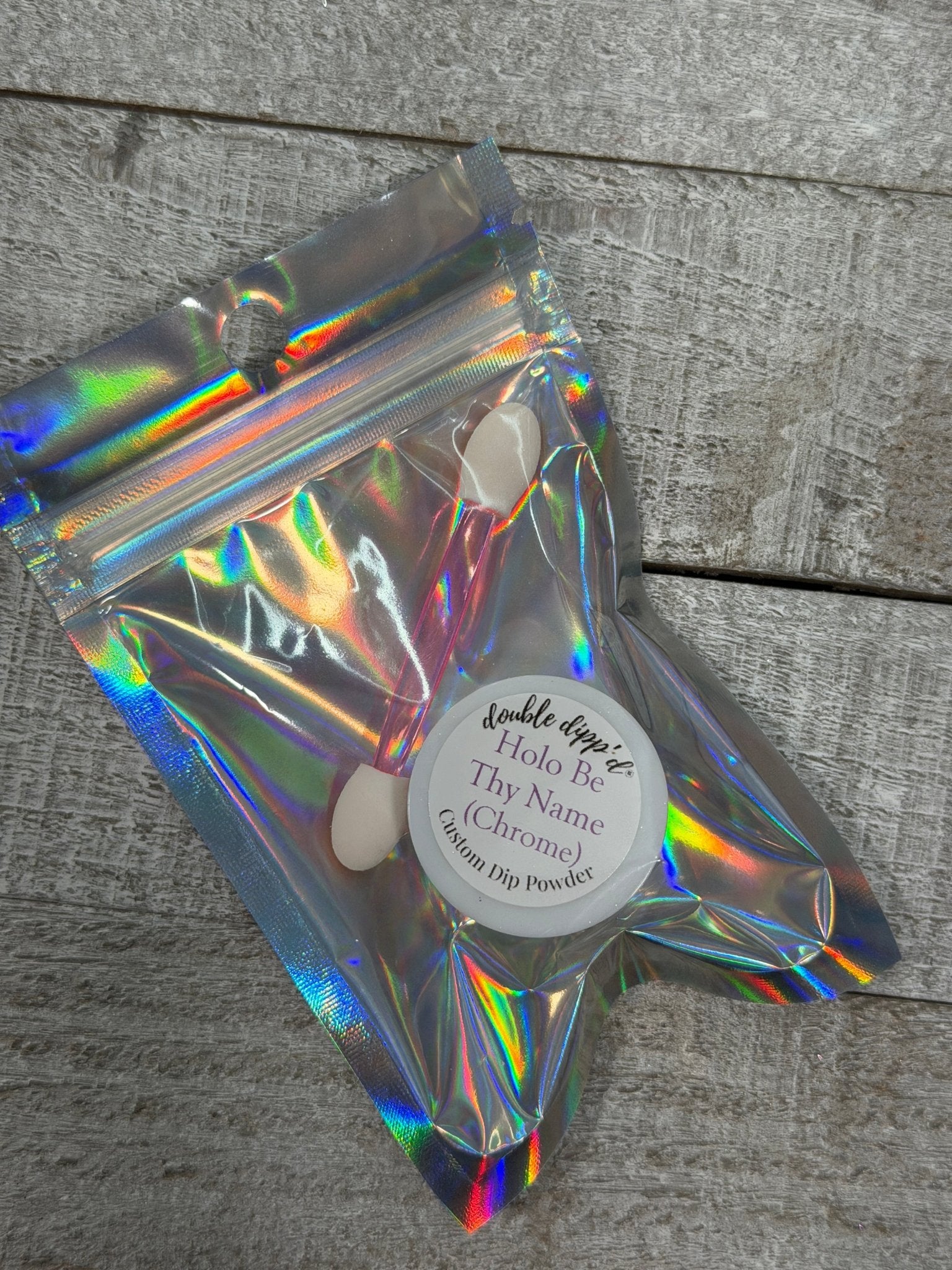 Holo By Thy Name Chrome Enhancement Powder - Chrome - Double Dipp'd Dip Powder