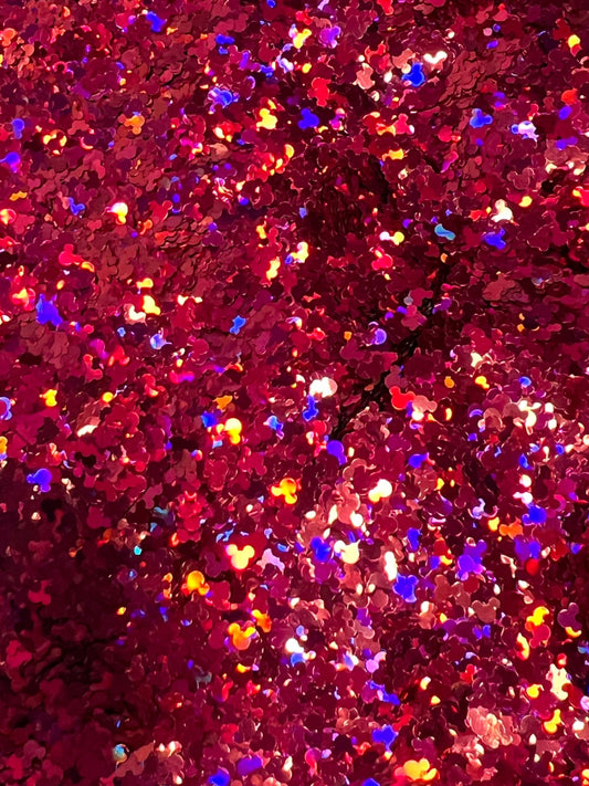 Mouse Head Glitter (Holographic Pink) - Double Dipp'd Dip Powder