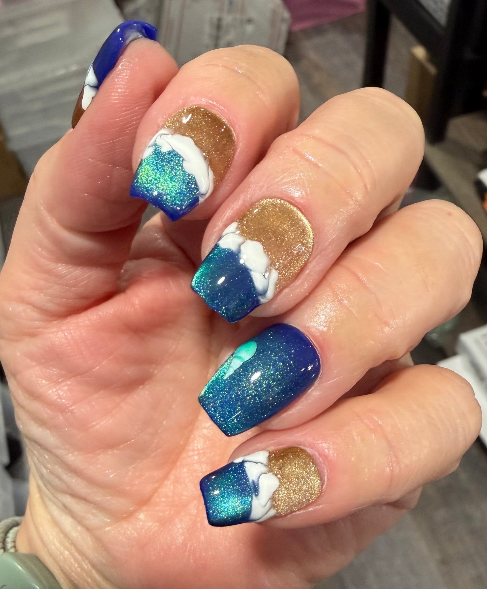 Ocean Breeze Cat Eye Gel Polish - Gel Polish - Double Dipp'd Dip Powder