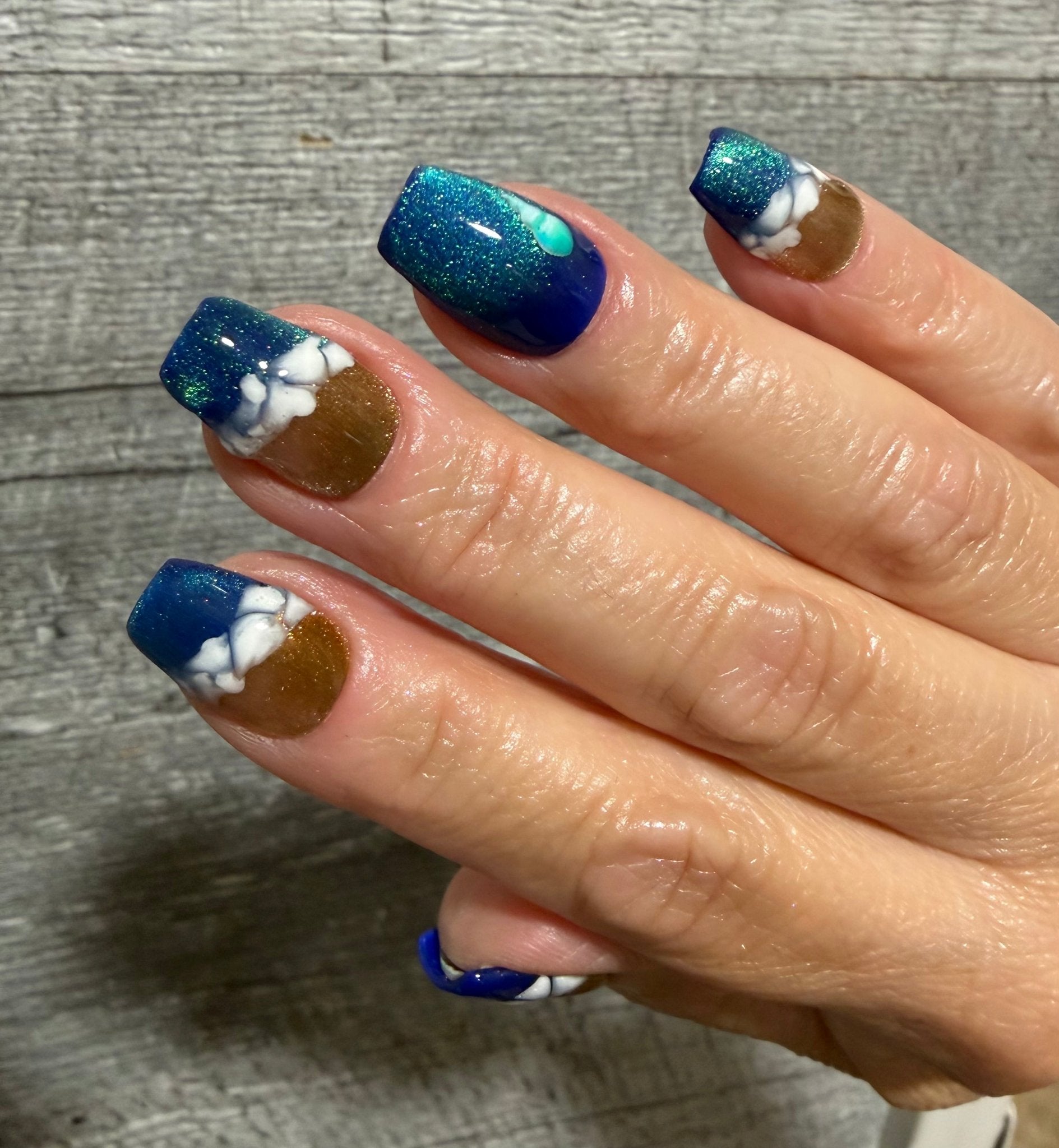 Ocean Breeze Cat Eye Gel Polish - Gel Polish - Double Dipp'd Dip Powder