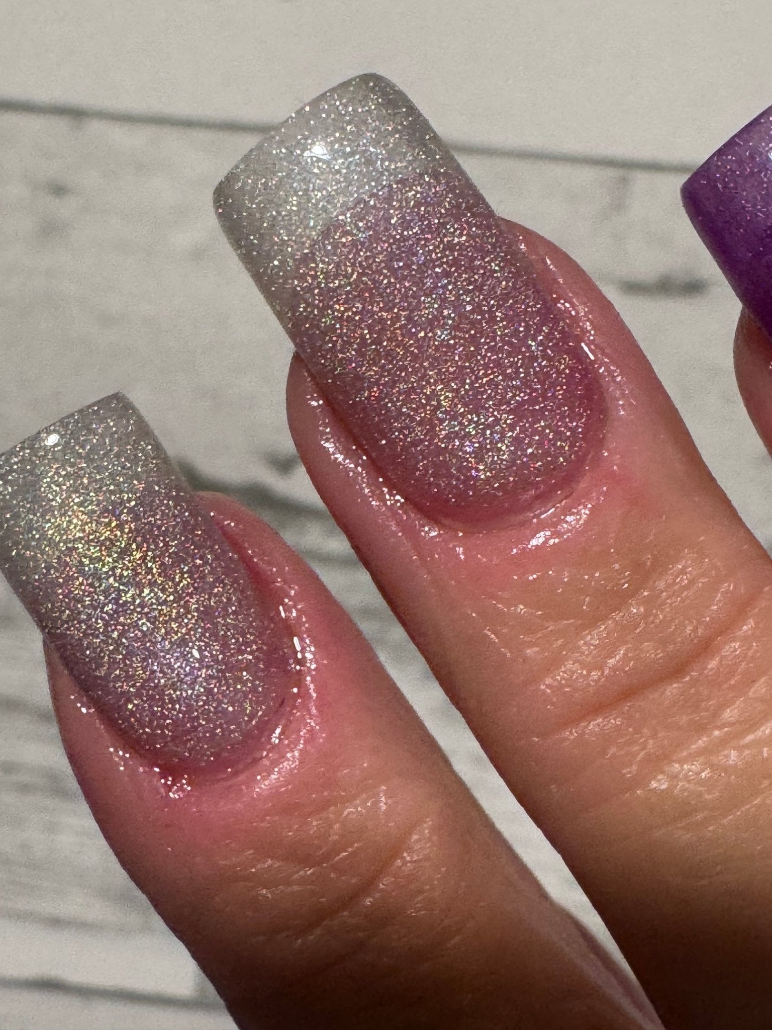 Rainbow Galaxy Holographic Cat Eye Gel Polish - Gel Polish - Double Dipp'd Dip Powder