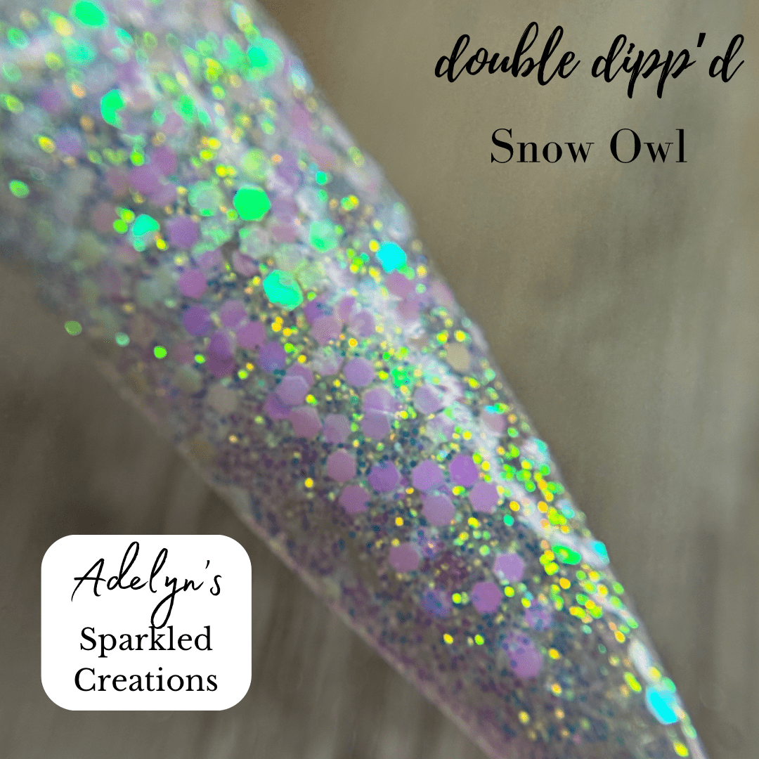 Snow Owl - Adelyn's Sparkled Creations - Double Dipp'd Dip Powder