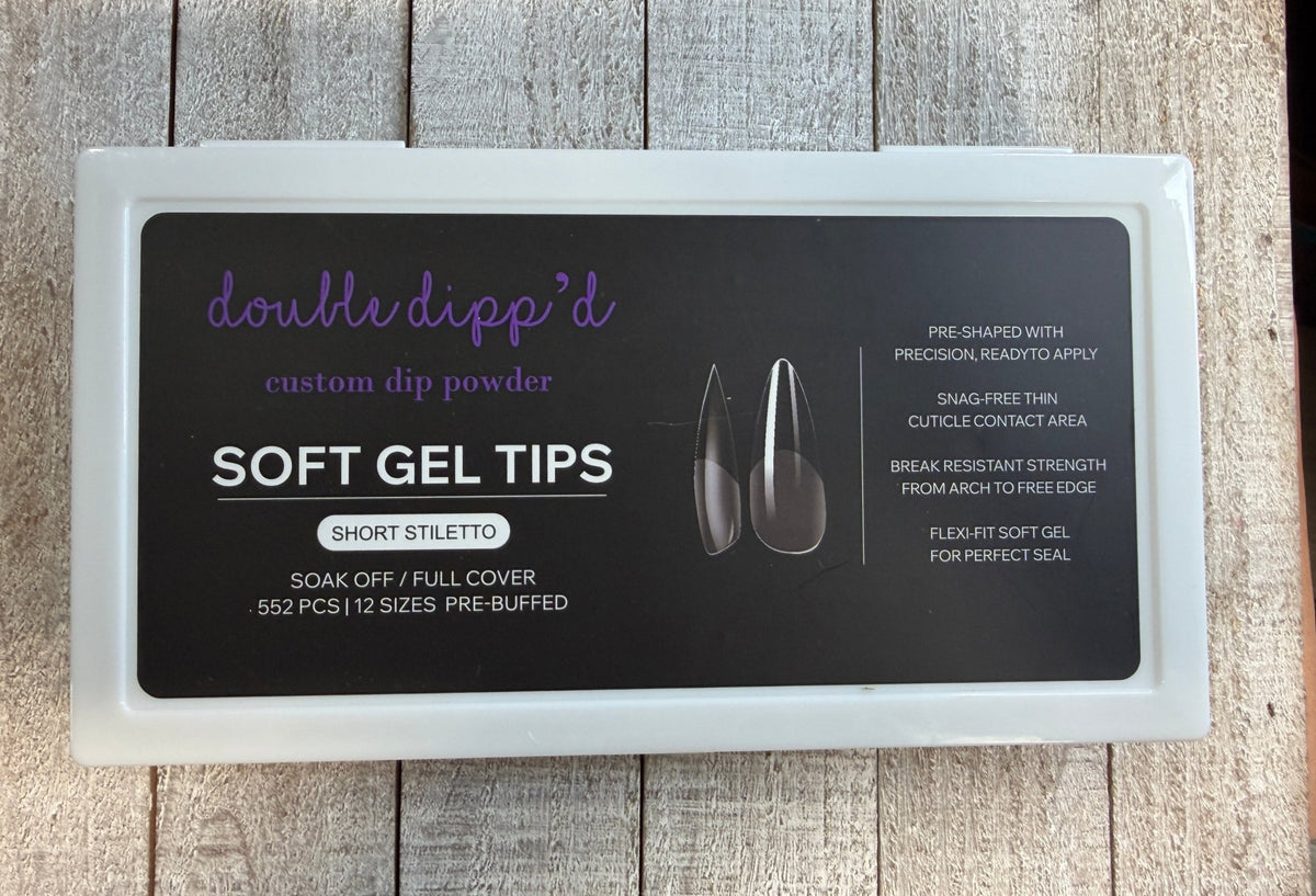 Soft Gel Nail Tips - Double Dipp'd Dip Powder