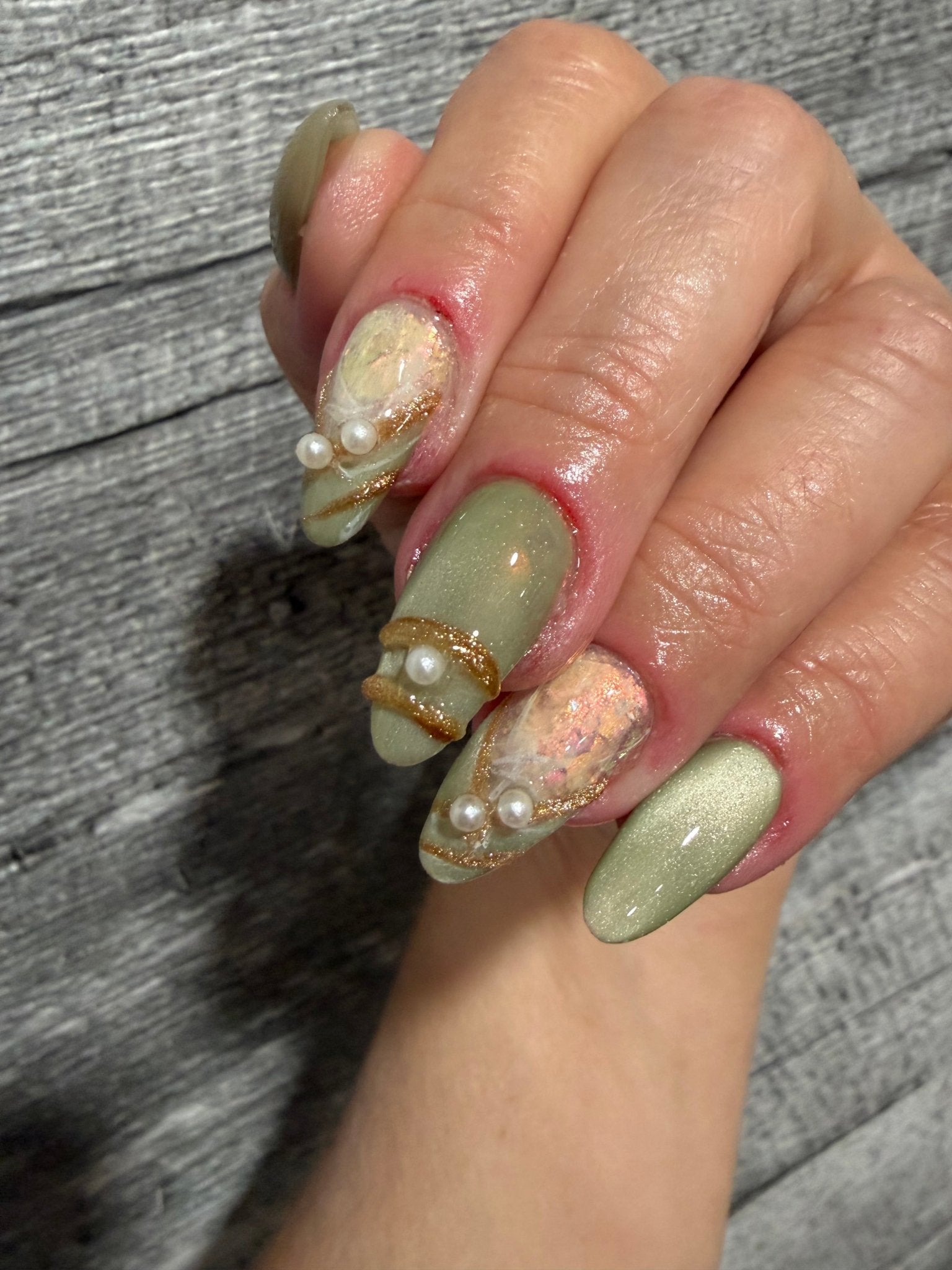 Soft Sage Cat Eye Gel Polish - Gel Polish - Double Dipp'd Dip Powder