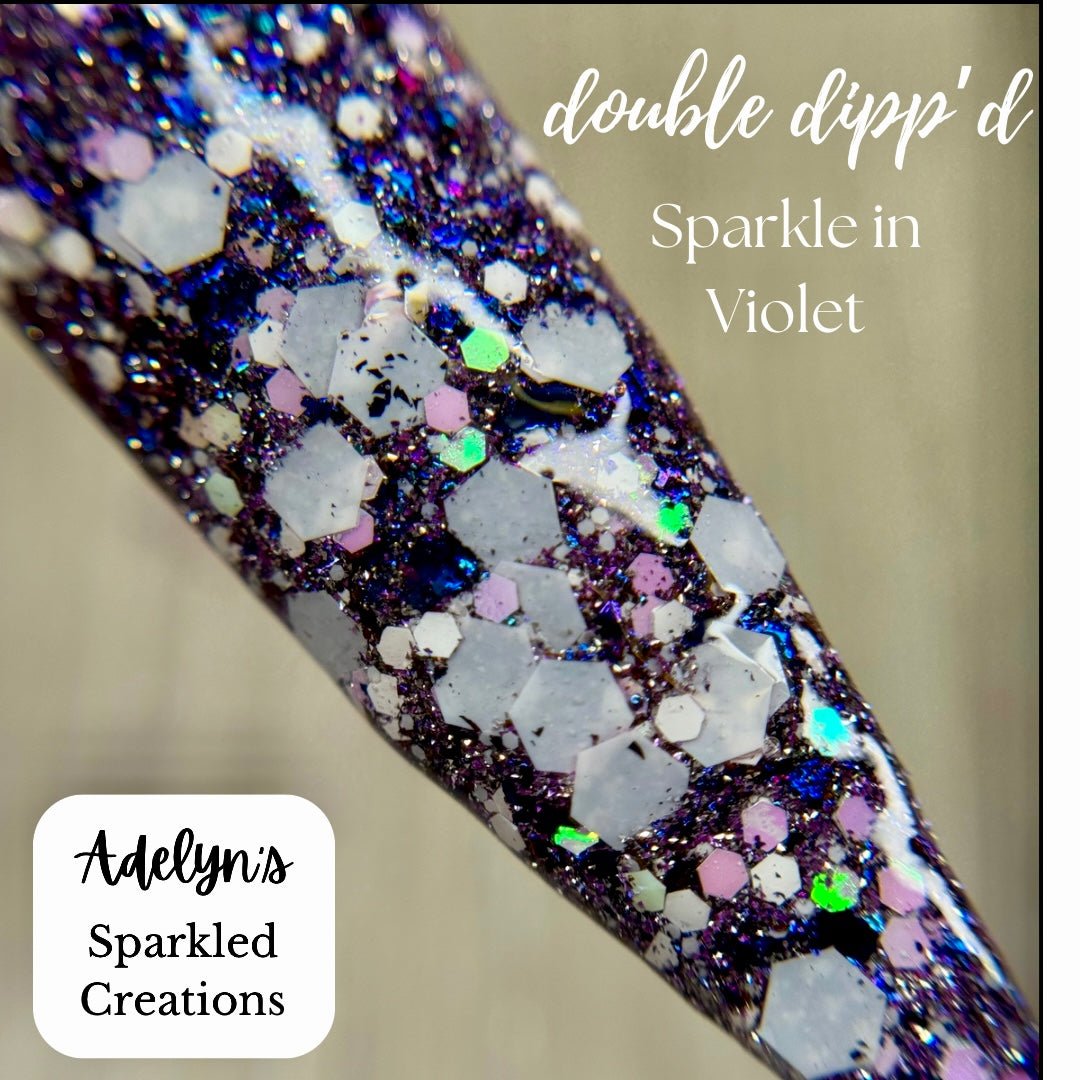 Sparkle in Violet - Closeout - Double Dipp'd Dip Powder
