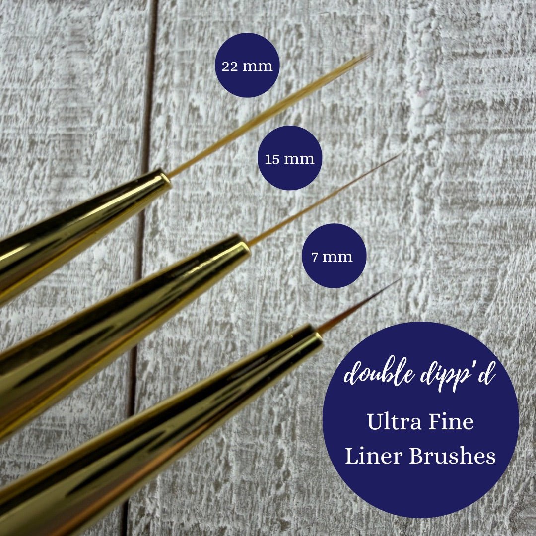 Ultra Thin Nail Liner Brushes - Double Dipp'd Dip Powder