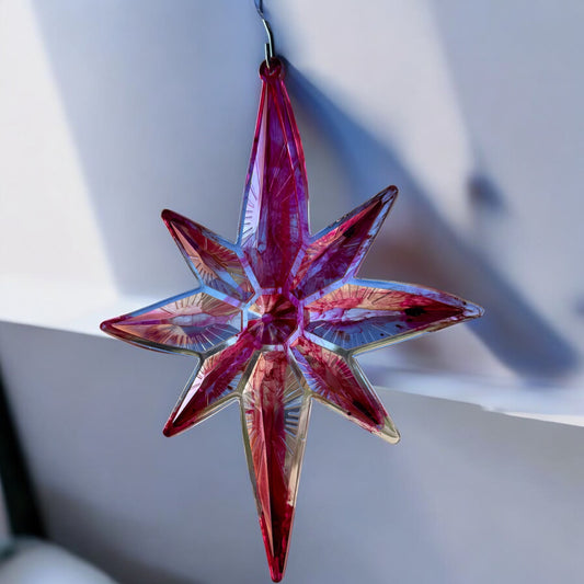 Resin Hanging Snowflake Stars