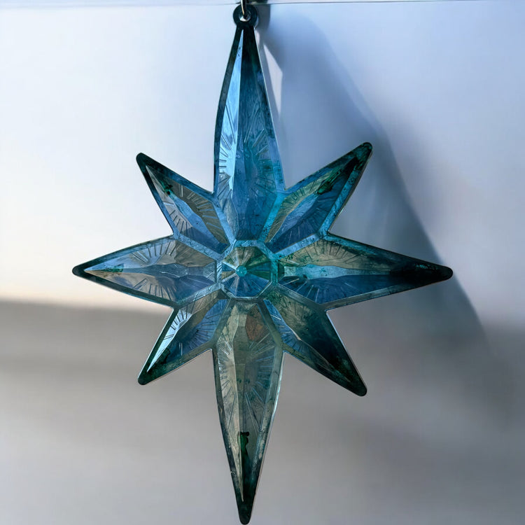 Resin Hanging Snowflake Stars