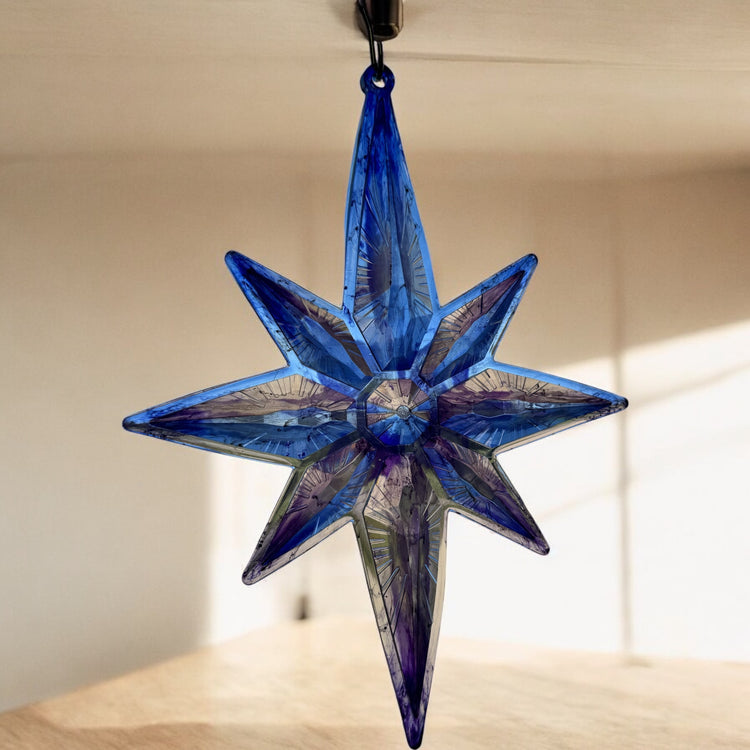 Resin Hanging Snowflake Stars