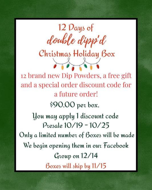 12 Days of Double Dipp'd Christmas Dip Powder Box Set - PRESALE