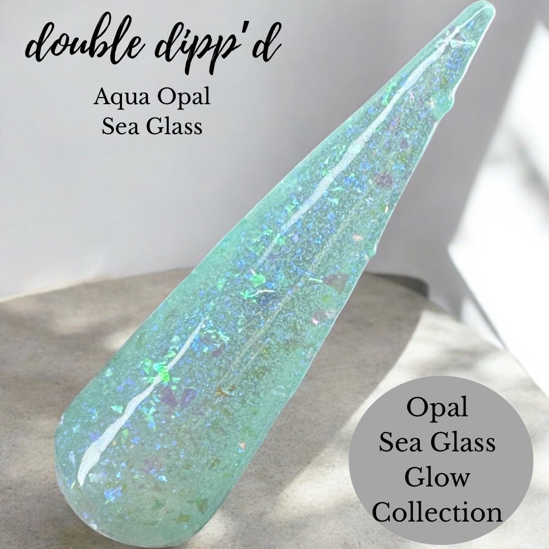 Aqua Opal Sea Glass - Dip Powder - Double Dipp'd Dip Powder