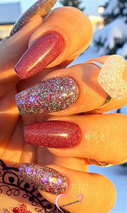 Around the Christmas Tree Dip Powder - Adelyn's Sparkled Creations - Double Dipp'd Dip Powder