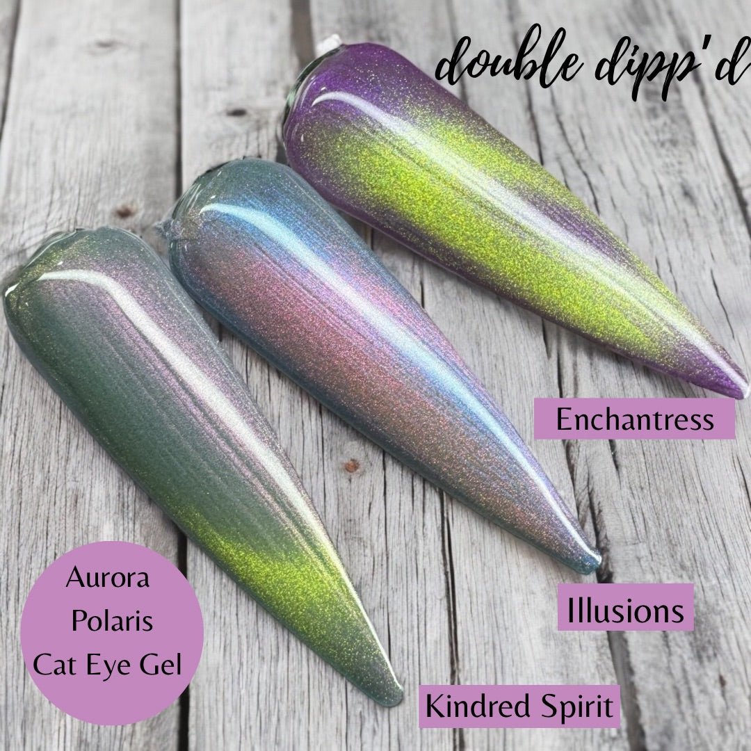 Aurora Polaris Cat Eye Gel Polishes (Hema/TPO Free) - Liquids - Double Dipp'd Dip Powder