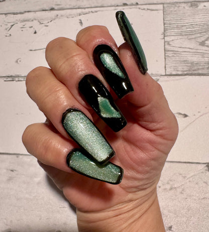 Caribbean Glow Cat Eye Gel Polish - Gel Polish - Double Dipp'd Dip Powder