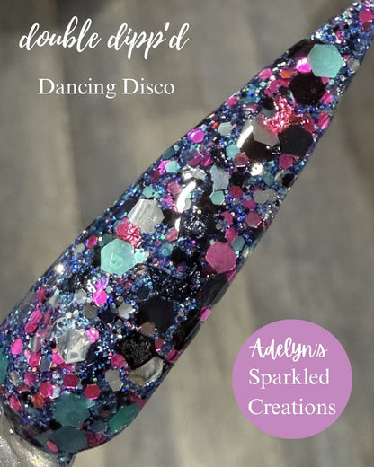 Dancing Disco Dip Powder - Adelyn's Sparkled Creations - Double Dipp'd Dip Powder