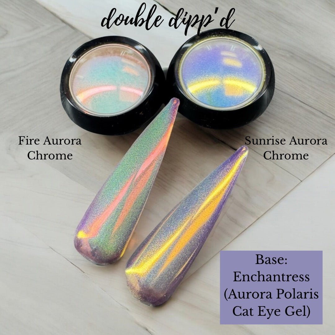 Fire Aurora Chrome - Chrome - Double Dipp'd Dip Powder