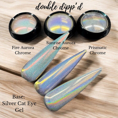 Fire Aurora Chrome - Chrome - Double Dipp'd Dip Powder