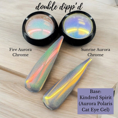 Fire Aurora Chrome - Chrome - Double Dipp'd Dip Powder