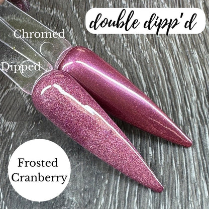 Frosted Cranberry Dip Powder - Dip Powder - Double Dipp'd Dip Powder