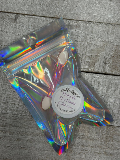 Holo By Thy Name Chrome Enhancement Powder - Chrome - Double Dipp'd Dip Powder