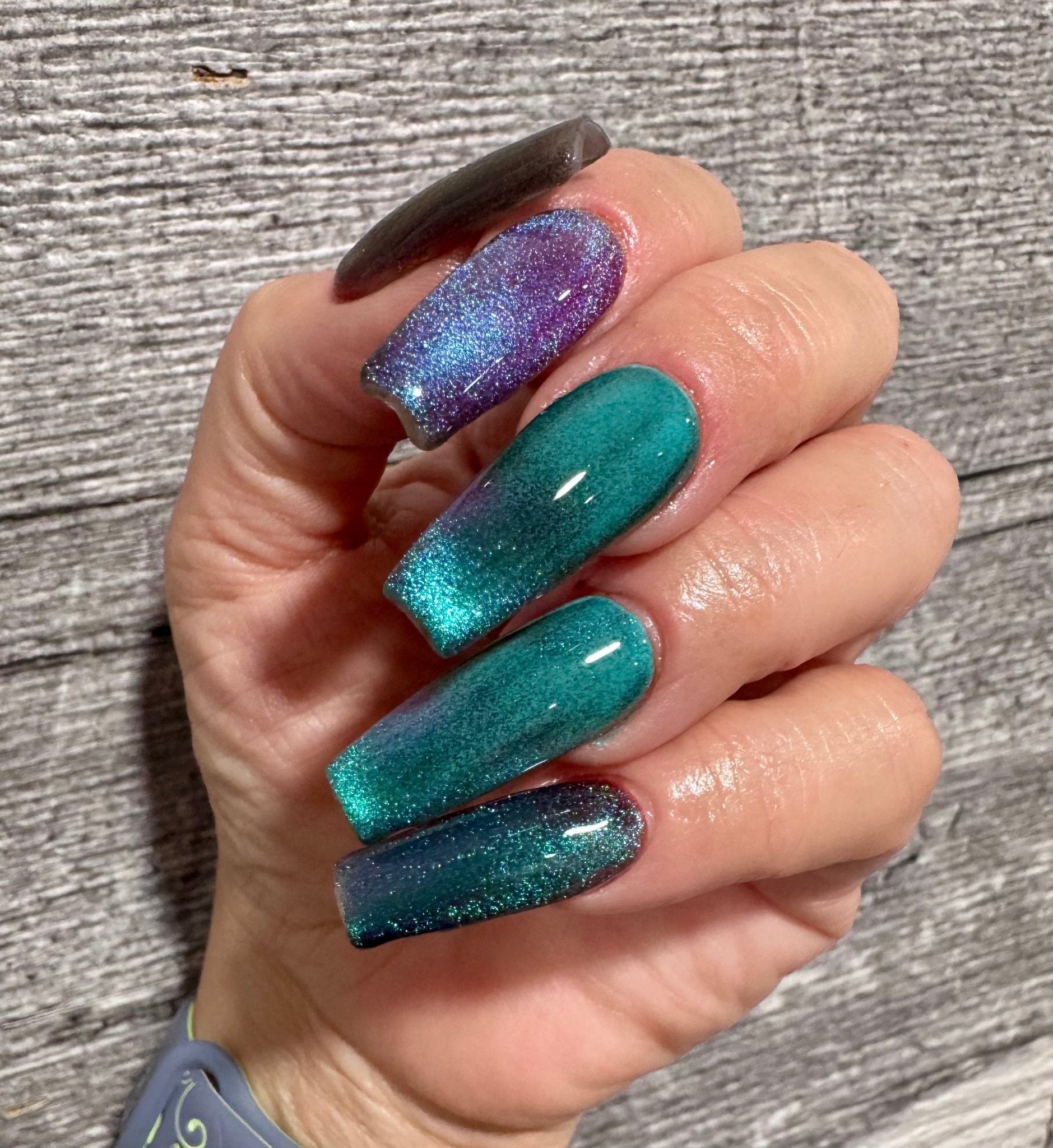 It's a Big Teal Cat Eye Gel Polish - Gel Polish - Double Dipp'd Dip Powder