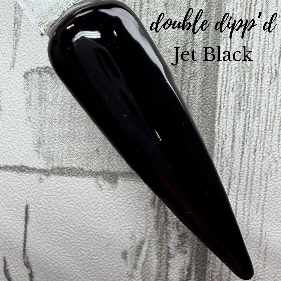 Jet Black Nail Dip Powder - Dip Powder - Double Dipp'd Dip Powder