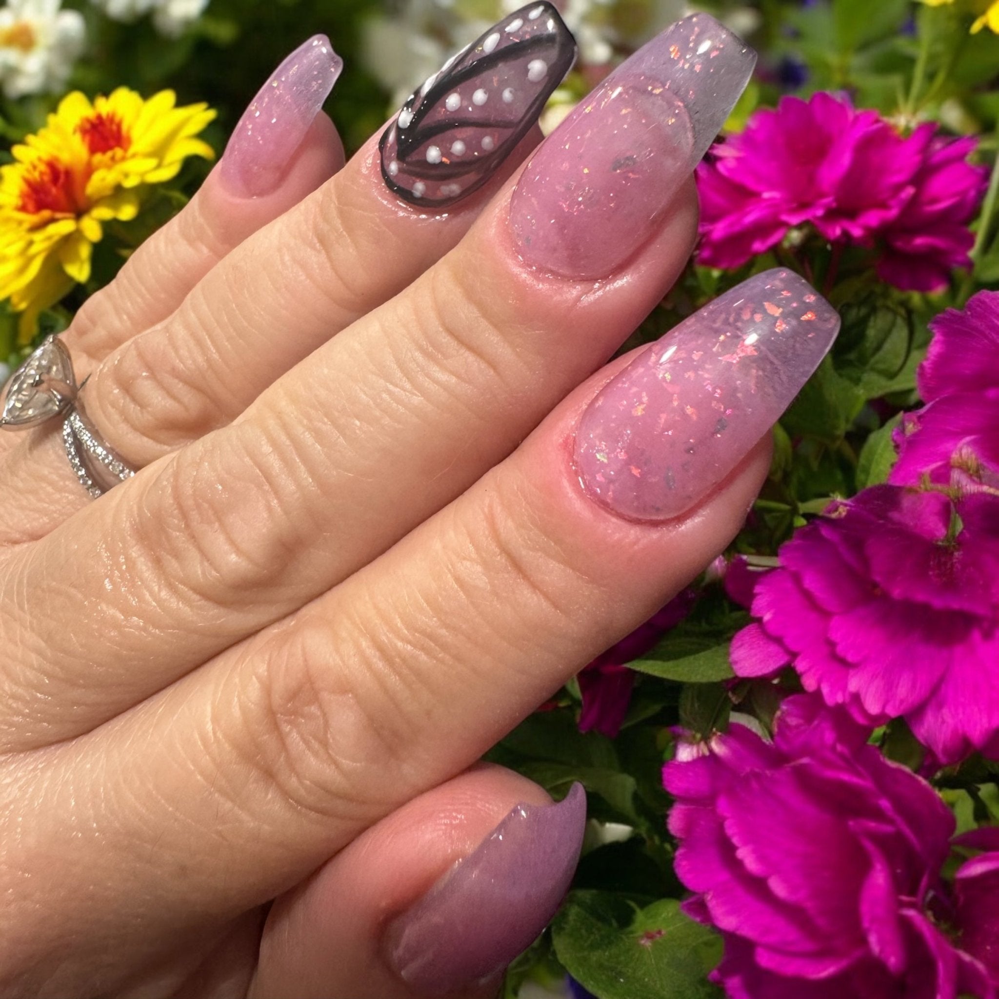 Lavender Opal Sea Glass - Dip Powder - Double Dipp'd Dip Powder