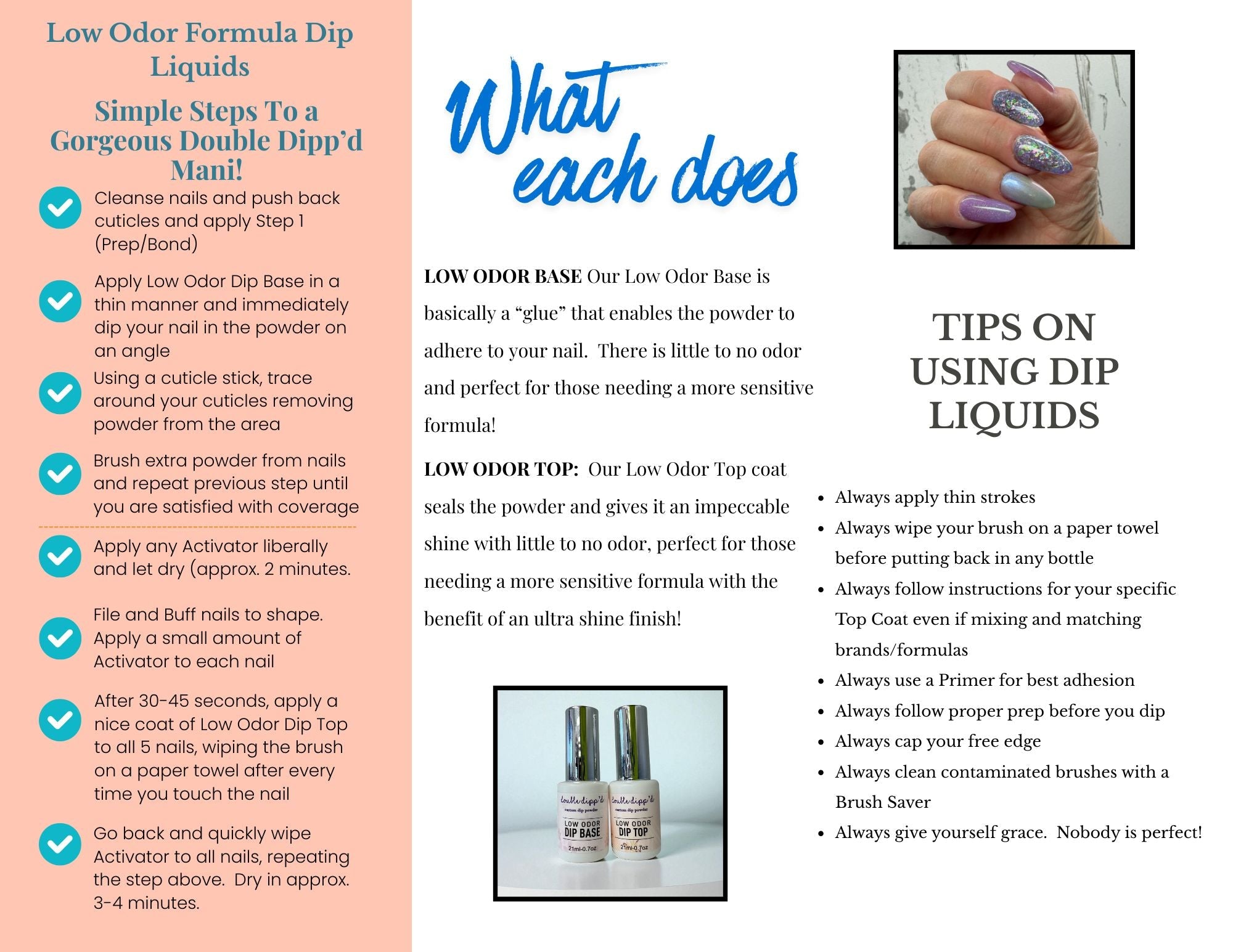 Low Odor Dip Top - Liquids - Double Dipp'd Dip Powder
