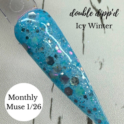 Monthly Muse 1/26 (Icy Winter) Dip Powder - Dip Powder - Double Dipp'd Dip Powder