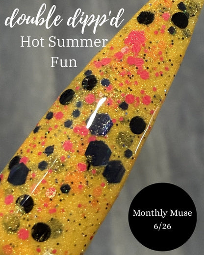 Monthly Muse 6/26 - Hot Summer Fun Dip Powder - Dip Powder - Double Dipp'd Dip Powder