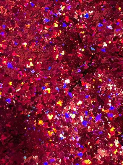 Mouse Head Glitter (Holographic Pink) - Double Dipp'd Dip Powder