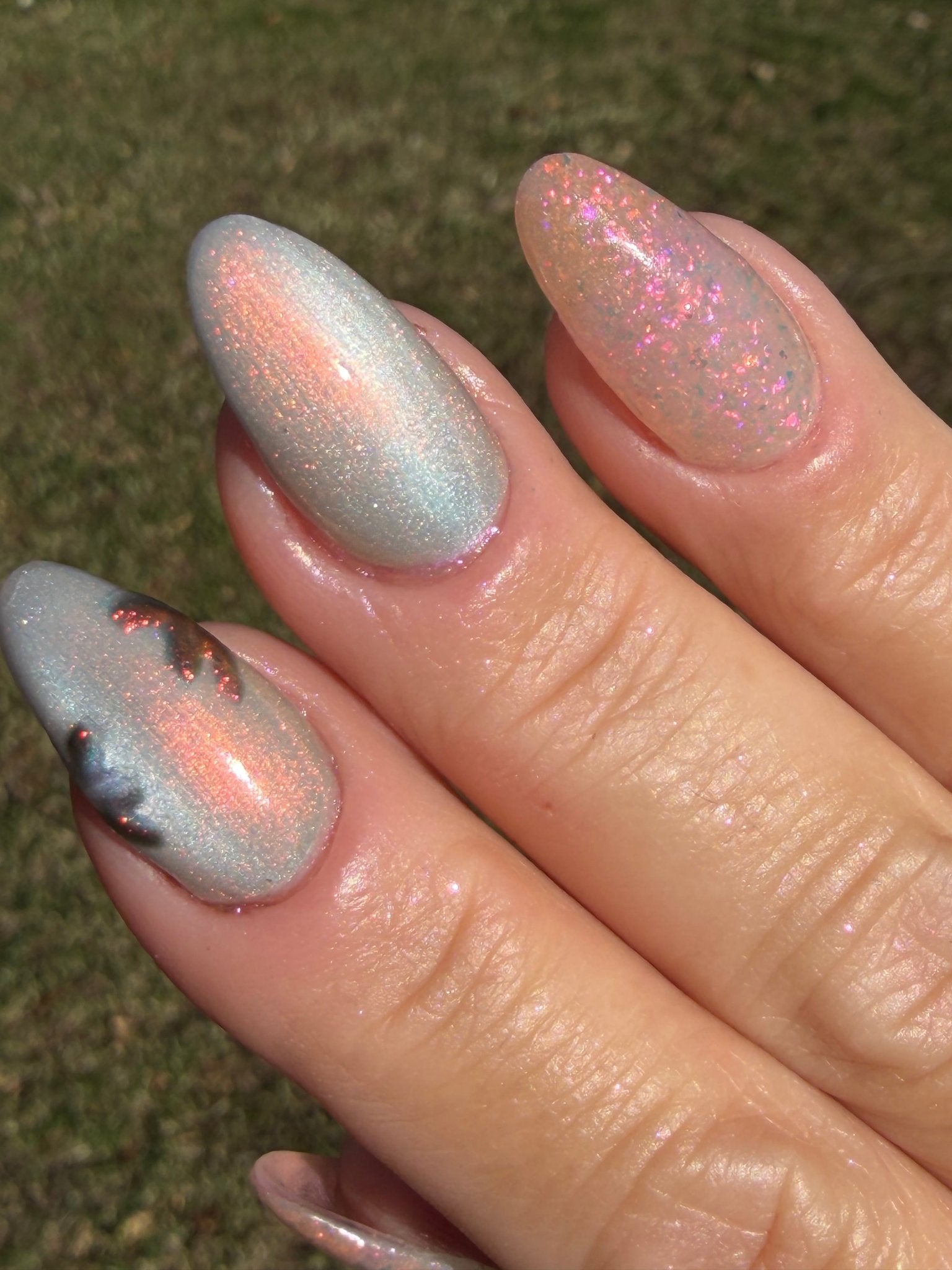 On Fire Aurora Cat Eye Gel Polish - Gel Polish - Double Dipp'd Dip Powder
