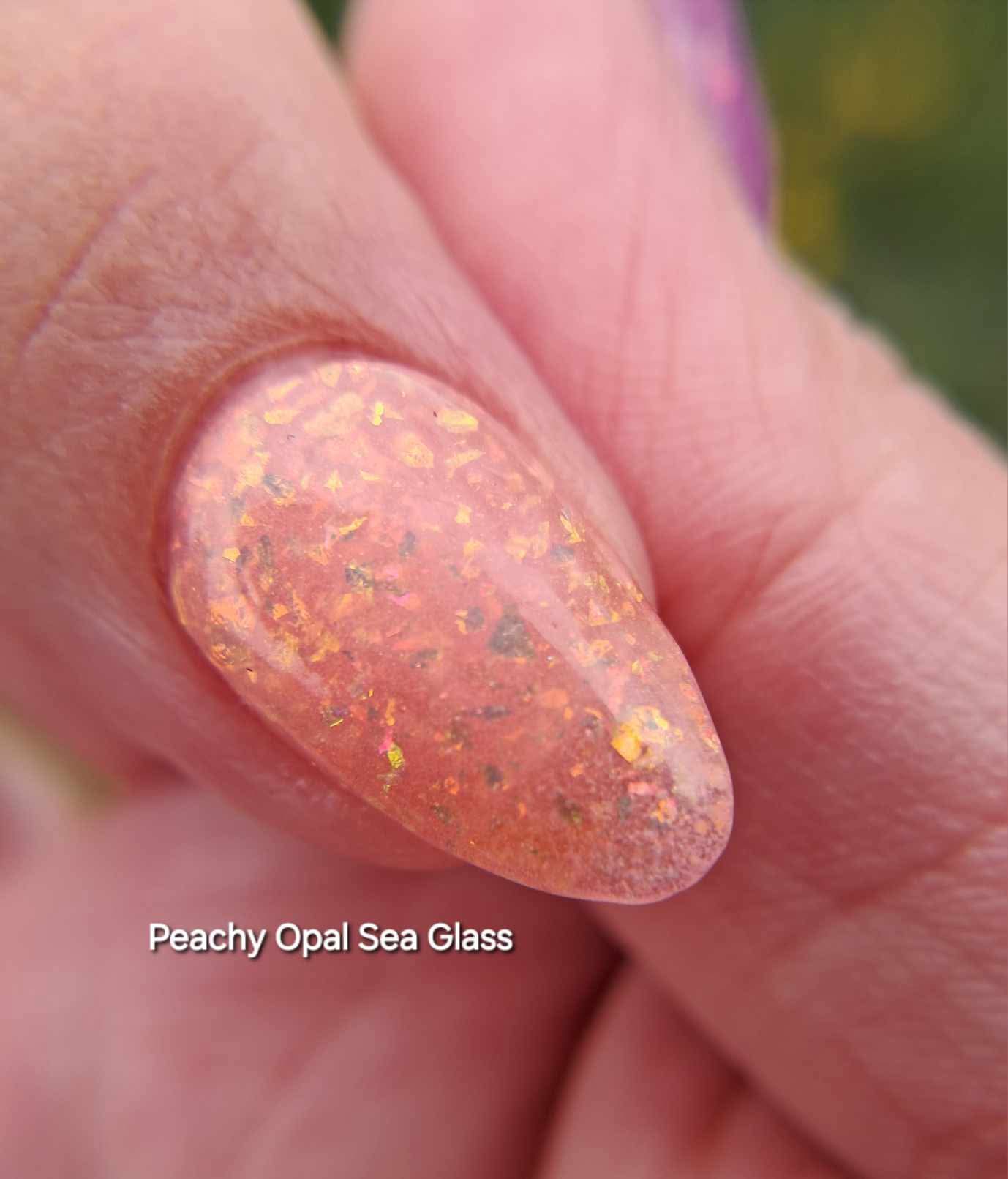 Peachy Opal Sea Glass - Dip Powder - Double Dipp'd Dip Powder