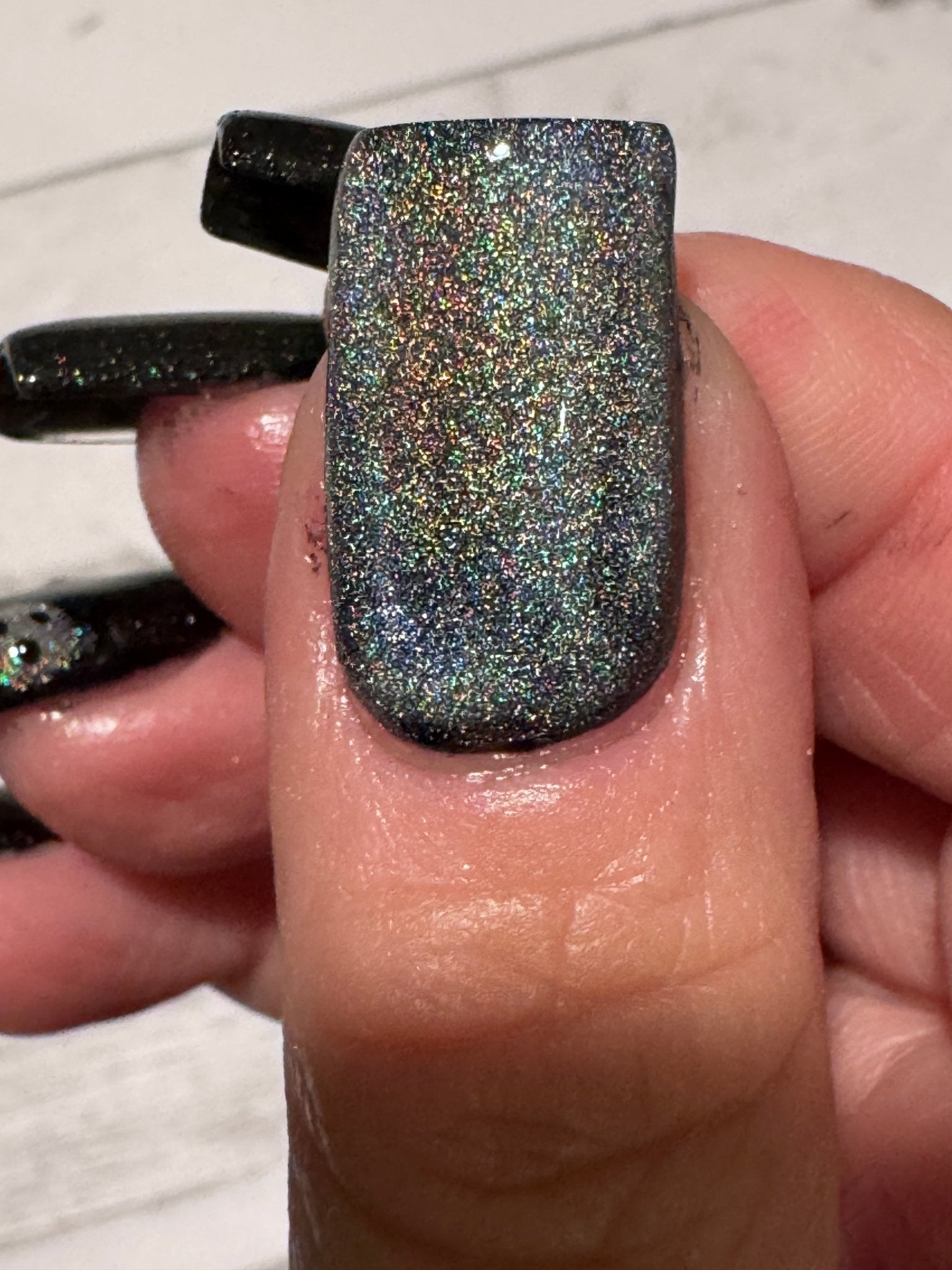 Rainbow Galaxy Holographic Cat Eye Gel Polish - Gel Polish - Double Dipp'd Dip Powder