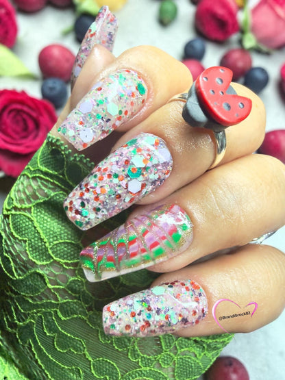 Roseberry Dip Powder - Adelyn's Sparkled Creations - Double Dipp'd Dip Powder