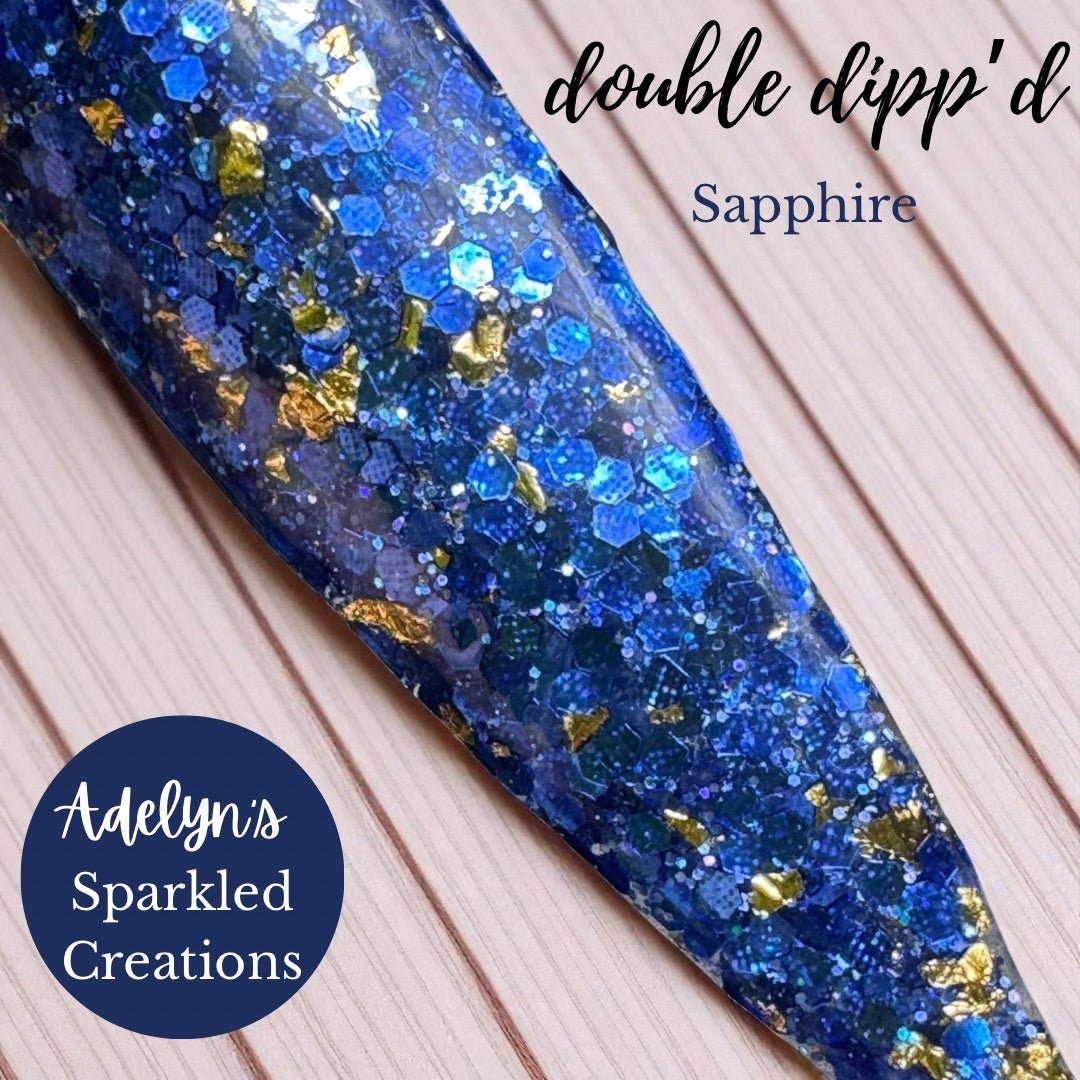 Sapphire - Adelyn's Sparkled Creations - Double Dipp'd Dip Powder