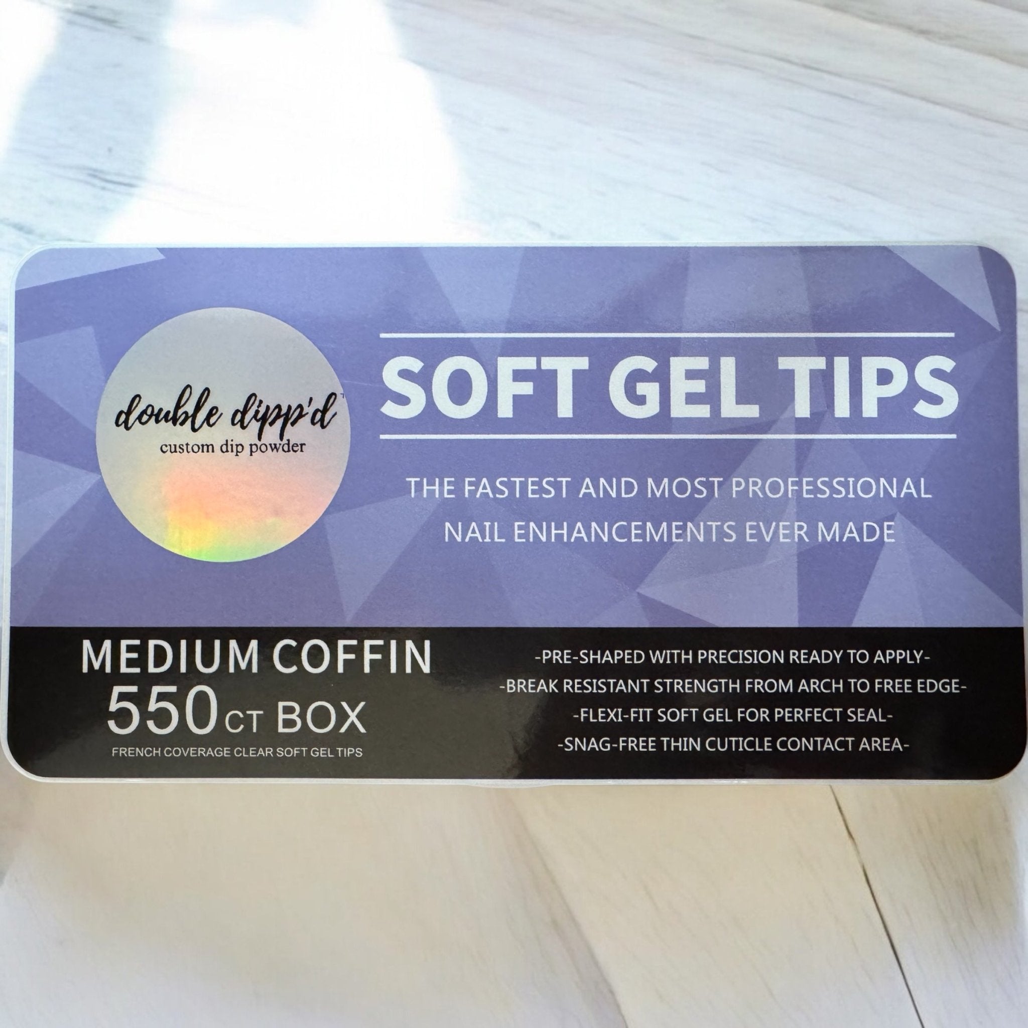 Soft Gel Nail Tips - Double Dipp'd Dip Powder